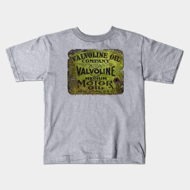 Valvoline Oil Kids T-Shirt by Midcenturydave